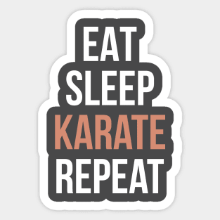 Eat Sleep Karate Repeat Funny T Shirt for Men Women and Kids Sticker